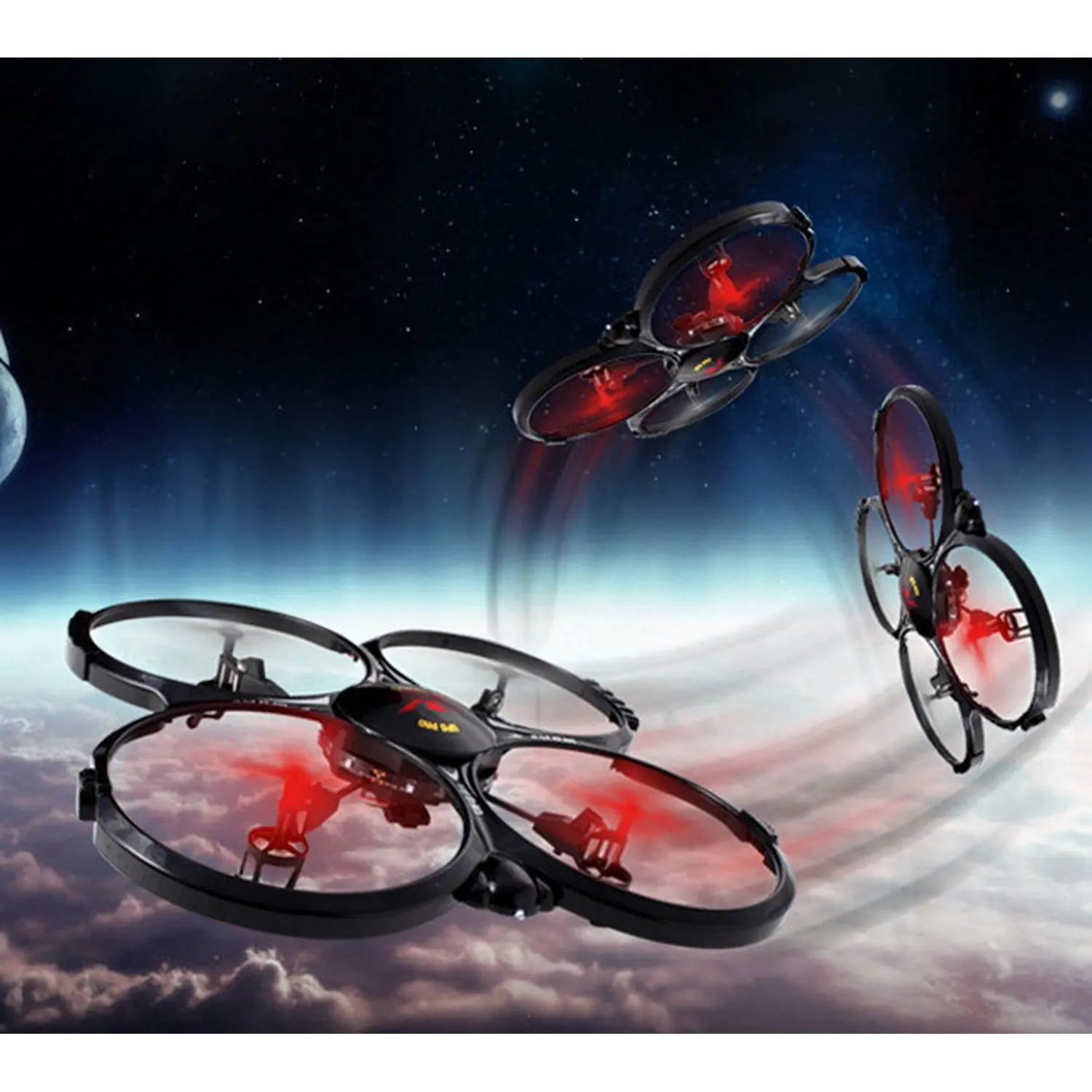 Квадрокоптер LH-X4 2,4 ГГц 4 канала 6 оси гироскопа 32,5 см x 32,5 см x 6,5 см