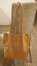 Bolso de hombro de pana para mujer, bolsa de compras reutilizable, informal, para un número dado, 2021