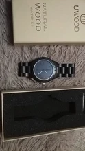 Uwood-relojes de madera para hombre, reloj de pulsera de madera de bambú, correa de madera, reloj de cuarzo, Regalo para marido, Masculino