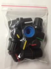 Knobs-Caps Potentiometer Shaft-Hole Threaded Plastic Knurled 6mm Dia Hot-Sale 12pcs Newest