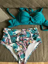 Bikini Bodysuit Biquini Swimwear Women Sexy HALTER High-Waist Plus-Size Summer XXL