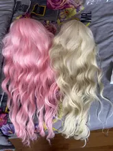 Peluca larga rizada de moda para mujeres negras, resistente al calor medio pelo negro, peluca sintética de fibra para Cosplay