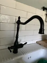 Faucet Kitchen-Sink-Crane Taps MODE-FILTER-MIXER Dual-Handle Matte Black Dual-Water-Function