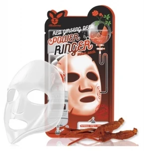 Elizavecca Ткан. маска д/лица с Красн. Женьш. RED gInseng DEEP PQWER Ringer mask pack, 1шт