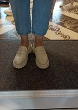 AIYUQI de primavera zapatos de mujer Zapatos estilo británico 2021 nueva suela gruesa estilo universitario informal mocasines de cuero genuino zapatos de moda Zapatos de las niñas