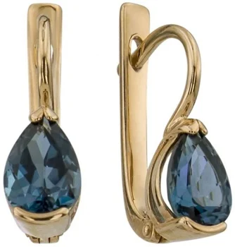 

Aloris earrings with 2 Topaz in red gold