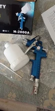 Boquilla de minipistola de aerógrafo, para pintar coches, H-2000 HVLP, 0,8mm/1,0mm