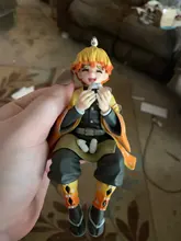 Premium Chokonose figura Anime cazadora de Kamado Tanjirou Agatsuma Zenitsu comer bolas de arroz PVC figura de acción