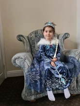 Snow-Costumes Robe Dresses Carnaval Princess-Dress Cosplay Girls Kids Disfraz Vestidor