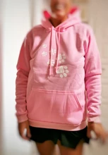 Print Hoodies Tracksuits Sweatshirt Paws Autumn Winter Femme Women Pullovers Fleece Pink