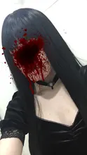 GEMMA Cosplay largo negro recto pelucas sintéticas con flequillo para las mujeres de África americano Lolita de diario fiesta resistente al calor de fibra