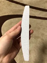 Lima de uñas en forma de media luna, pulidor lavable, lijar y pulir, pedicura, herramientas de arte de uñas, 1 ud.