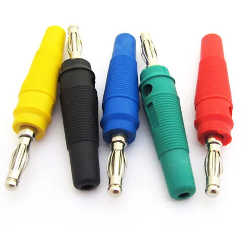 

5Pcs/lot Nickel Plated 4mm Banana Plug Connector Banana Panel Socket Binding Post Jack Plug Jack Connector