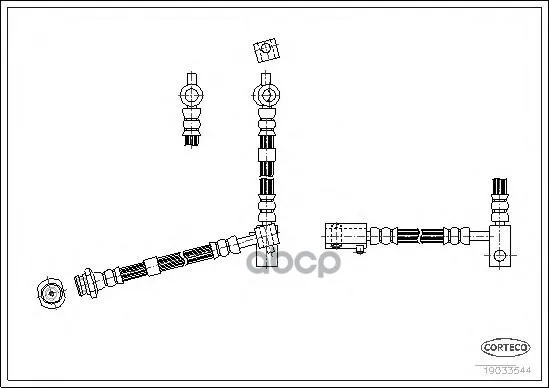Тормозной Шланг Передний L(490mm) Corteco 19033544 Corteco арт. 19033544
