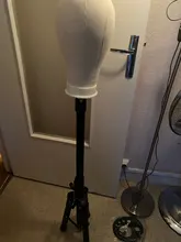 Alileader-soporte para pelucas, trípode para peluca con cabeza de bloque de lienzo, ajustable, kit para hacer peluca, TPins, regalo, 125Cm/60Cm