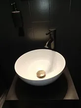 Basin Sink Faucet Mixers Mounted Deck Single-Hole-Tap Hot-Cold-Water-Tap Brass Bathroom