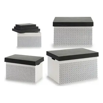 

Set Gift Decor White Grey Wood (3 Pieces) (31 x 24 x 42 cm)