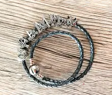 PANDACH-Colgante de Plata de Ley 925 auténtica con letra de alfabeto, abalorio de nombre de A-Z, apto para pulsera Pandora Original, joyería CMC030, 100%