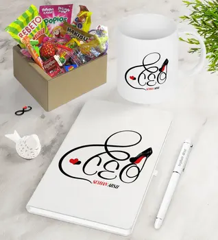 

Personalized CEO Nostalgic Lezzetler Notebook Pen Mug Gift Seti-3