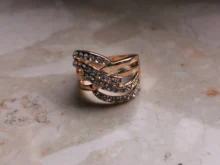 FDLK-Anillo de aleación de lujo para mujer, con incrustaciones, regalo de joyería