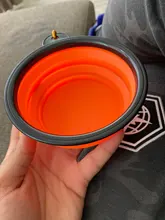 Taza plegable de viaje para alimentación de agua, contenedor portátil de comida para cachorros, para perros y gatos, bandeja de alimentación, 350ML