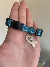 Collar de gato personalizado con estampado, Collar de gatito personalizado de liberación rápida con campana grabada, accesorios para gatos domésticos