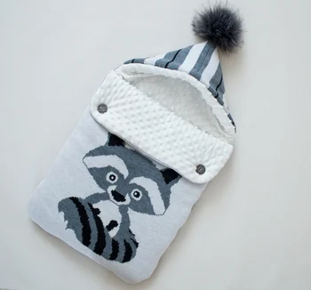 

Зимний вязаный конверт "Крошка Енот" ЗИМА Комплекты на выписку и для прогулок 0-6 мес