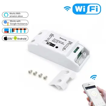 

DIY WiFi Smart Light Switch Universal Breaker Timer Smart Life APP Wireless Remote Control Works with Alexa Google Home
