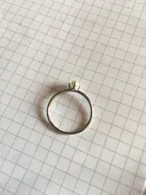 ZHOUYANG-Anillo delicado delgado de estilo minimalista con una mini perla, joyería fina, color amarillo claro dorado