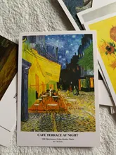 Monet-set de 30 hojas de sobres para postales de artistas famosos, tarjetas postales en inglés, ilustraciones, Serie de Museo de Arte, Picasso, Van Gogh