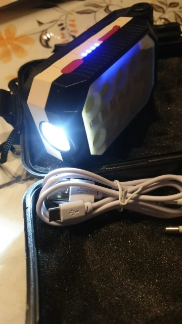 USB נטענת COB אור עבודה נייד LED מתכוונן פנס סקירת תמונה