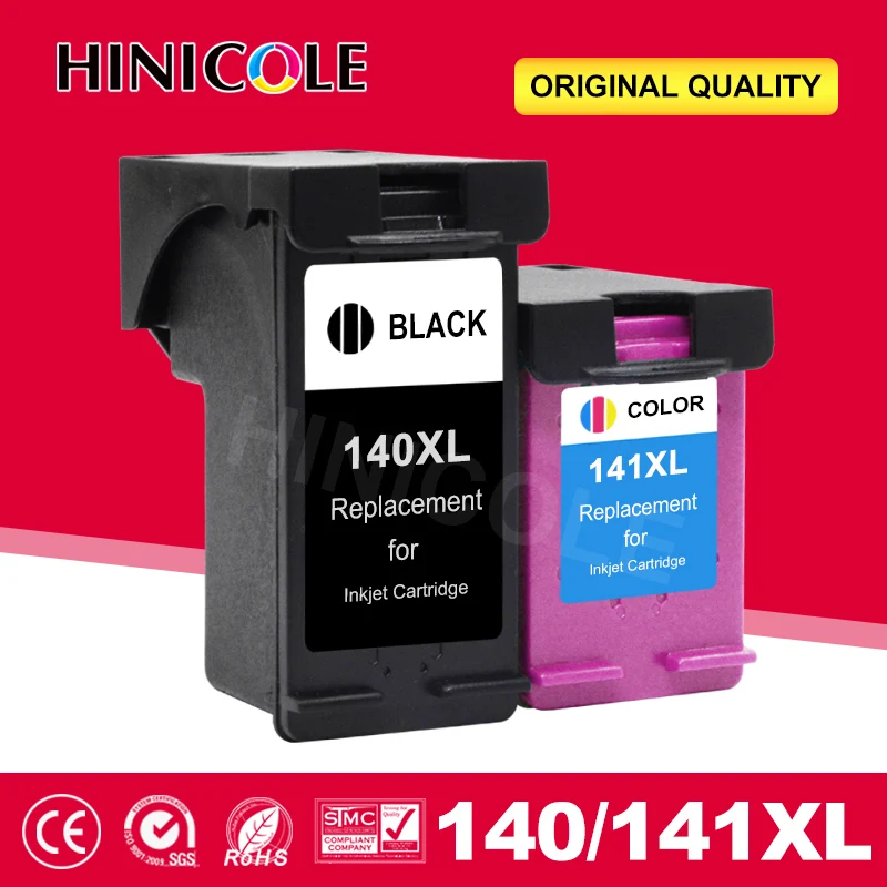 Lowered Ink-Cartridge-Replacement Photosmart D5363-Printer XL 140 HINICOLE Re-Manufactured  4000447752748