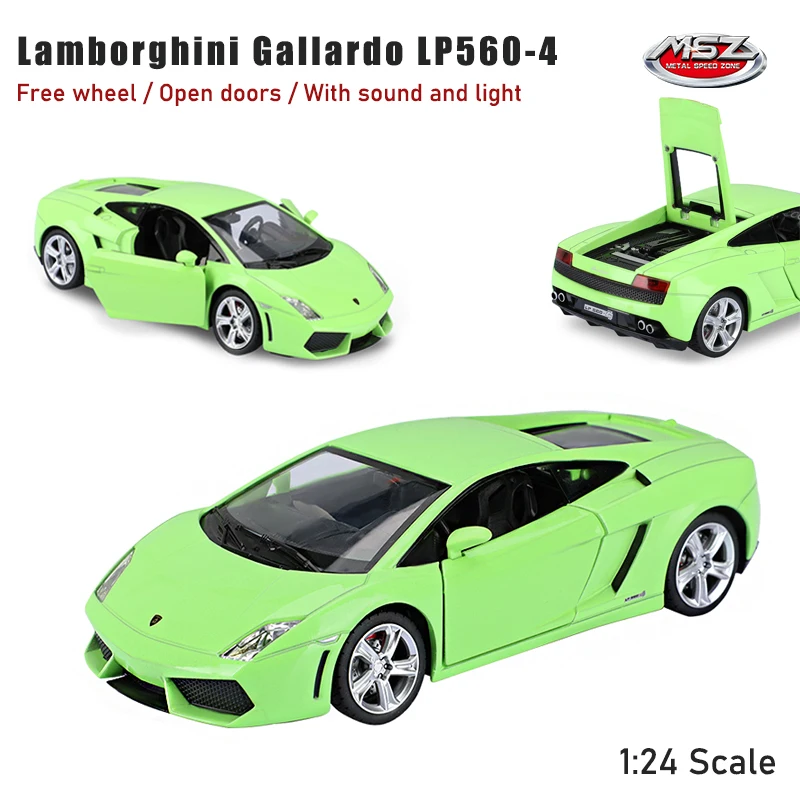 MSZ 1/24 Lamborghini Metal Alloy Diecast Miniature Collectible High Simulation Model Cars Diecasts & Toy Vehicles For Kids