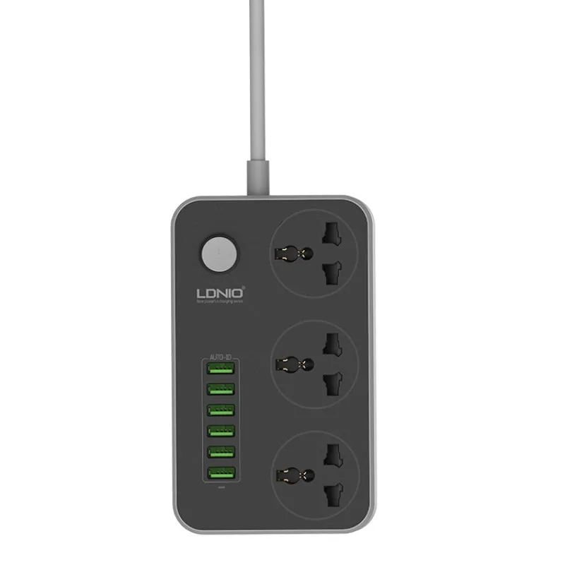 Cетевой фильтр(удлинитель) Ldnio Power Socket 3 розетки 6 USB SC3604
