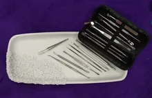 8 unids/set Pro herramienta removedor de la espinilla de granos, acné eliminación Clip aguja cuidado Comedone mancha negro cabeza Extractor