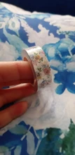 Cinta Washi de flores Natural de papel japonés, cintas de enmascarar de papel, pegatinas decorativas de papelería floral, 1 unidad
