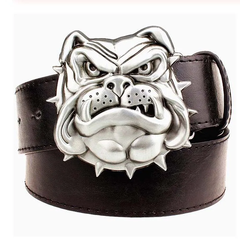

Punk Rock Metal Bulldog Belt Buckle For Men Belts Omeg Psi Phi Fraternity Buckle