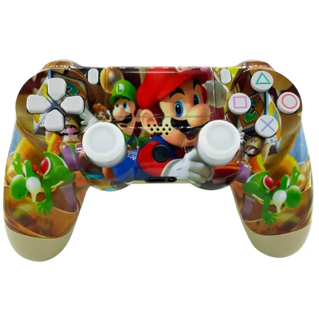 Game Pad (joystick) Wireless Bluetooth for PS4, controller suitable for iOS, Android, PS4, PC wireless Bluetooth game controller for PC mobile phone TV box computer joystick for tablet PC TV gamepad joypad controller Mario big