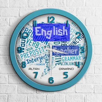 

Personalized Professional English Teacher Wood Wall Clock-2