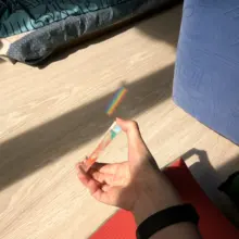 Prisma óptico de cristal para enseñanza, Prisma reflectante de ángulo recto, Triangular, espectro de luz, Prisma para arcoíris, 1 Uds.