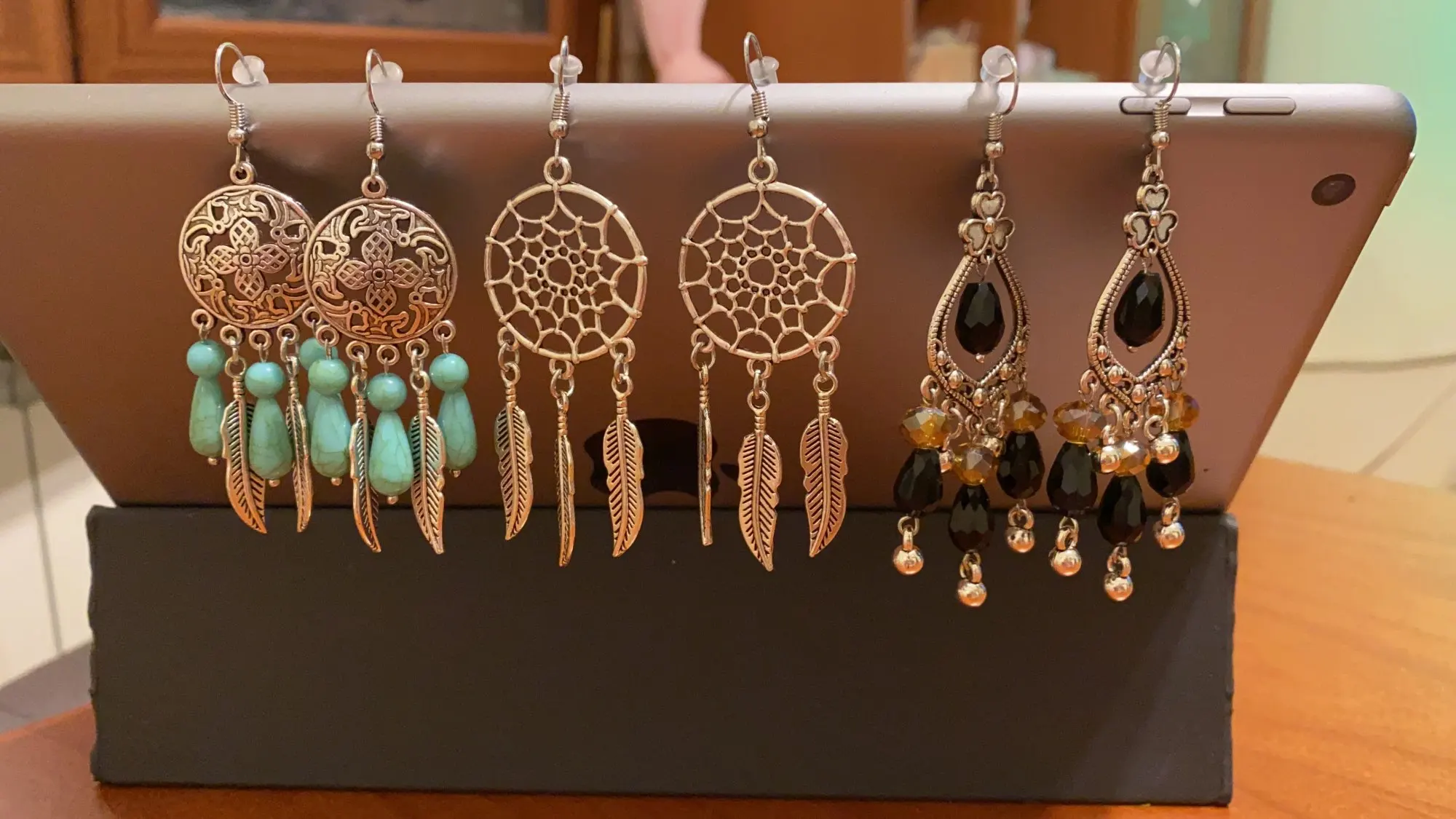 1 Box Boho Earrings Making Materials Set Mixed Connector Beads Earring  Hooks Jump Ring Pin Sets