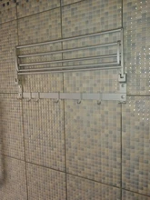 Hanger Towel-Rack Storage-Shelf Shower-Holder Bathroom-Accessories Folding Wall-Organizer