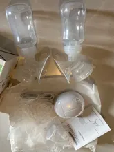 ZIMEITU-Bomba de leche eléctrica doble, succionadora potente de pezones, bomba de lactancia eléctrica USB con botella de leche para bebé, almohadilla de calor en frío