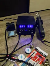 Estación de soldadura Digital LED 2 en 1, 800W, pistola de aire caliente, Estación de Reparación soldador eléctrico para teléfono, PCB, IC, SMD, BGA