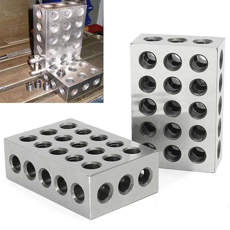 Javit-경화 강철 1-2-3 25-50-75mm 블록 0.0001, 정밀 일치 기계공 123 밀링 공구 23 홀 블록 게이지, 2 개