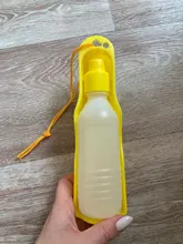 Botella de agua portátil de plástico para perros y mascotas, Bol plegable de viaje al aire libre, alimentador de agua potable, 250ml/500ml