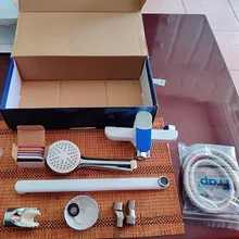 Shower Faucet Spray-Painting Bathroom-Tap Brass Frap White Outlet Body-Surface