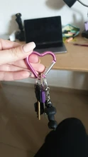 Aluminum Carabiner Clip Hook Keyring Key-Chain Travel-Kit Water-Bottle Heart-Shaped Climbing