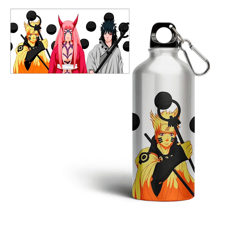 Anime Naruto print water bottle, No. 2, aluminum bottle, anime accessories, Sport bottle, Water bottle sport, school water bottle, Bicycle bottle, Water bottle, Bottle for water, Flask, Hip flask, Bottle, Water flask
