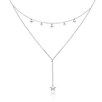 

Pendant Latifa from silver "stars with Crystal"